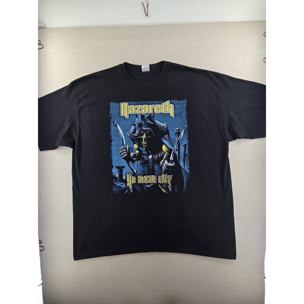 Nazareth No Mean City Heavyweight Graphic T Shirt Mens 3XL Black Yazbek Rock